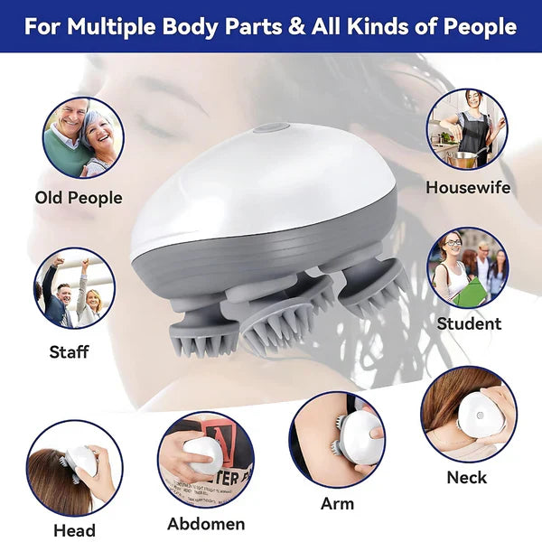 Rechargeable Waterproof Scalp Massager™ – Relax, Refresh & Rejuvenate